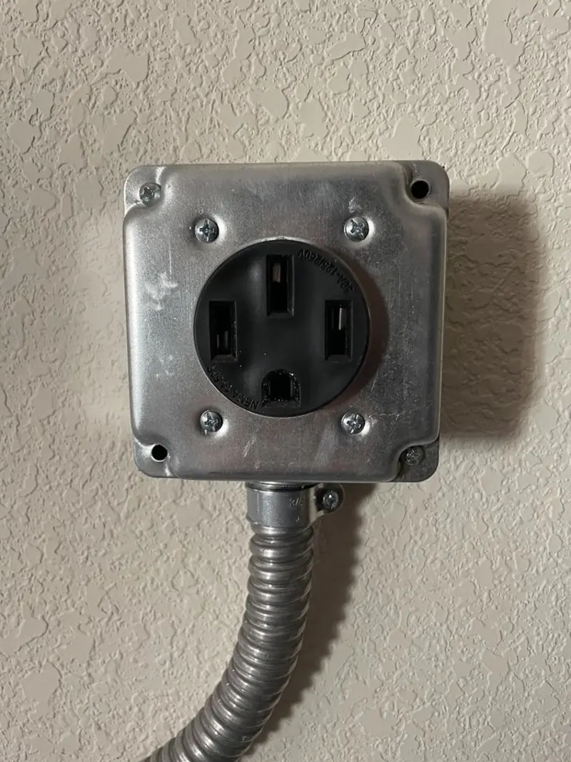 NEMA 14-50 outlet installed for Electrical Panel Upgrade in Hubbard